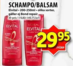 Matvärlden Tensta ELVITAL Schampo/balsam erbjuda