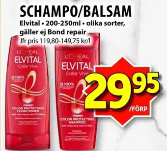 Matvärlden Tensta ELVITAL Schampo/balsam erbjuda