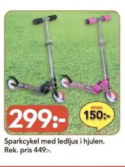 Bo Ohlsson Sparkcykel med ledljus i hjulen erbjuda