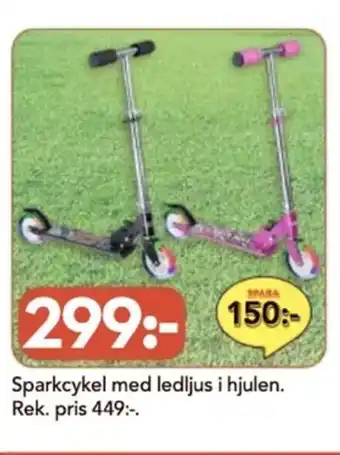 Bo Ohlsson Sparkcykel med ledljus i hjulen erbjuda