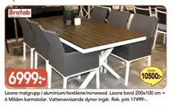 Bo Ohlsson Leone matgrupp i aluminium/textilene/nonwood erbjuda