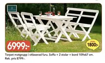 Bo Ohlsson Torpet matgrupp i vitlaserad furu erbjuda