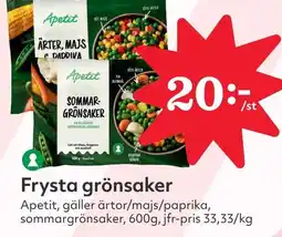Östenssons APETIT Frysta grönsaker erbjuda