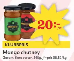Östenssons GARANT Mango chutney erbjuda