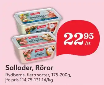 Östenssons RYDBERGS Sallader, röror erbjuda