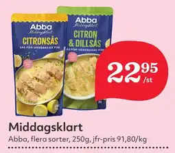 Östenssons ABBA Middagsklart erbjuda