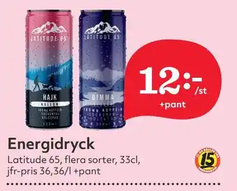 Östenssons LATITUDE 65 Energidryck erbjuda