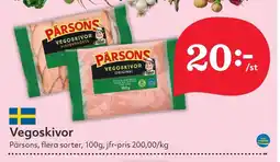 Östenssons PARSONS Vegoskivor erbjuda