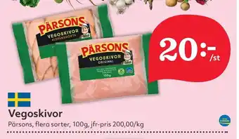 Östenssons PARSONS Vegoskivor erbjuda