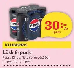 Östenssons PEPSI Läsk 6-pack erbjuda