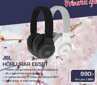 JBL Hörlurar E65BT