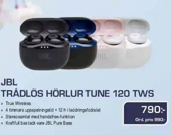 JBL Trådlös Hörlur Tune 120 TWS