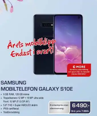 Samsung Mobiltelefon Galaxy S10E