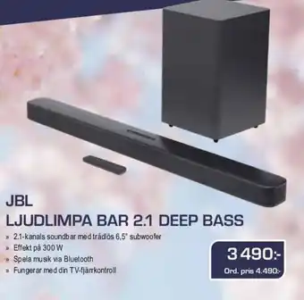 Digitalbutikerna JBL Ljudlimpa Bar 2.1 Deep Bass erbjuda