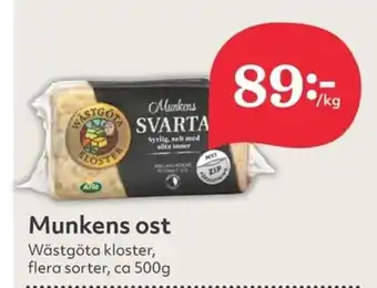 Hemköp Munkens ost 1kg erbjuda