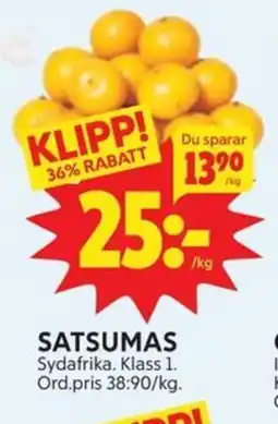 Ica Hajen Lagpris Satsumas erbjuda