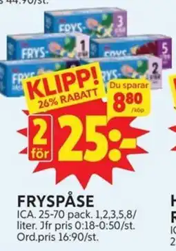 Ica Hajen Lagpris ICA Fryspåse erbjuda