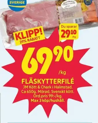 Ica Hajen Lagpris Fläskytterfilé erbjuda