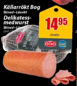 Extra Mjällby Stormarknad SCAN Källarrökt Bog erbjuda