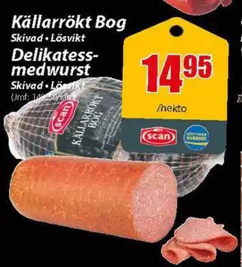 Extra Mjällby Stormarknad SCAN Källarrökt Bog erbjuda