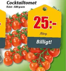 Extra Mjällby Stormarknad Cocktailtomat erbjuda