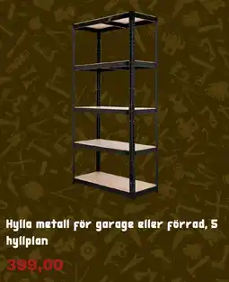 Clas Ohlson Hylla metall för garage eller förrad erbjuda