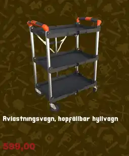 Clas Ohlson Avlastningsvagn, hopfällbar hyllvagn erbjuda