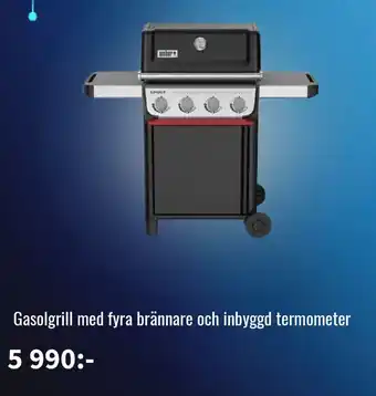 NetOnNet Gasolgrill med fyra brännare och inbyggd termometer erbjuda
