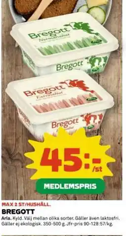 Coop ARLA Bregott erbjuda