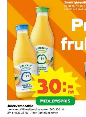Stora Coop Juice/smoothie erbjuda