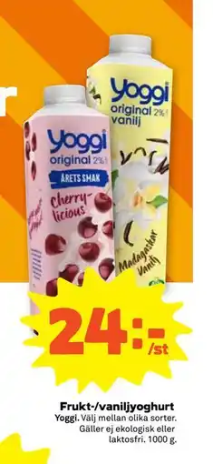 Stora Coop Frukt-/vaniljyoghurt erbjuda