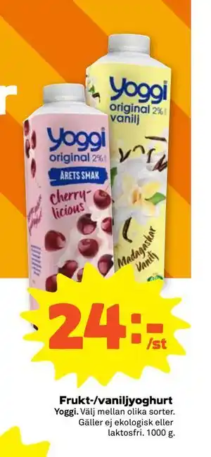 Stora Coop Frukt-/vaniljyoghurt erbjuda