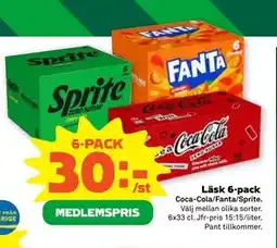 Stora Coop Läsk 6-pack erbjuda