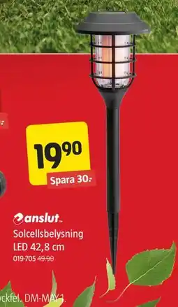 Jula Solcellsbelysning LED 42,8 cm erbjuda