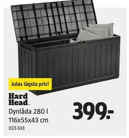 Jula Dynlåda 280 l 116x55x43 cm erbjuda