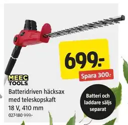 Jula Batteridriven häcksax med teleskopskaft 18 V, 410 mm erbjuda