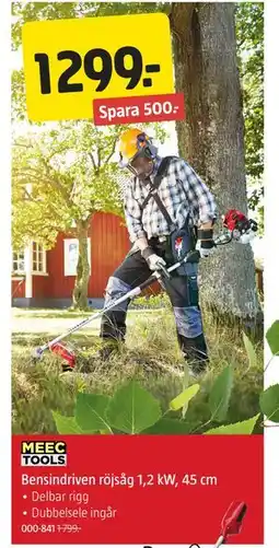 Jula Bensindriven röjsåg 1,2 kW, 45 cm erbjuda