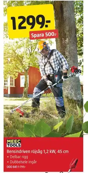 Jula Bensindriven röjsåg 1,2 kW, 45 cm erbjuda