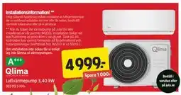 Jula Luftvärmepump 3,40 kW erbjuda