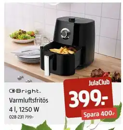 Jula Varmluftsfritös 4 l, 1250 W erbjuda