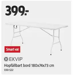 Jula Hopfällbart bord 180x74x73 cm erbjuda