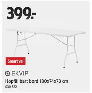 Jula Hopfällbart bord 180x74x73 cm erbjuda
