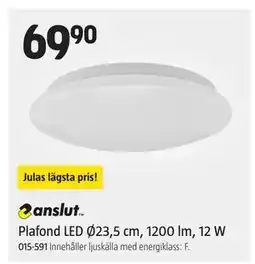 Jula Plafond LED Ø23,5 cm, 1200 lm, 12 W erbjuda