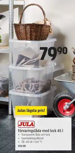 Jula Förvaringslåda med lock 45 l erbjuda