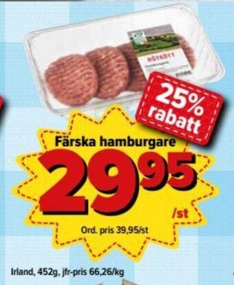 Östenssons Färska hamburgare 452g erbjuda