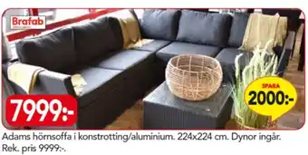 Bo Ohlsson Adams hörnsoffa 224x224cm erbjuda