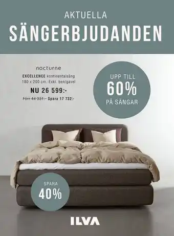 ILVA Aktuella sängerbjudanden erbjuda