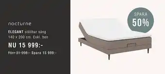 ILVA NOCTURNE Elegant ställbar säng erbjuda