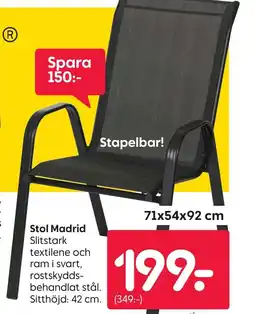Rusta Stol Madrid erbjuda
