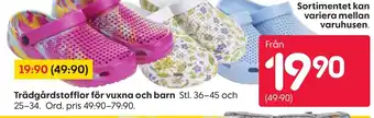 Rusta Trädgårdstofflor för vuxna och barn erbjuda